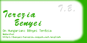 terezia benyei business card